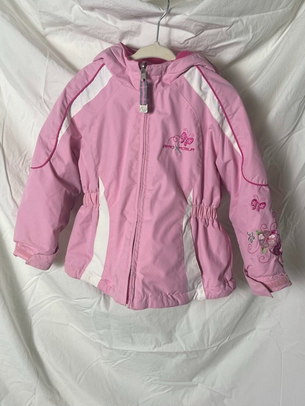 ZeroXposur Girls Reversible Pink Fleece Jacket Butterfly Approx 3T